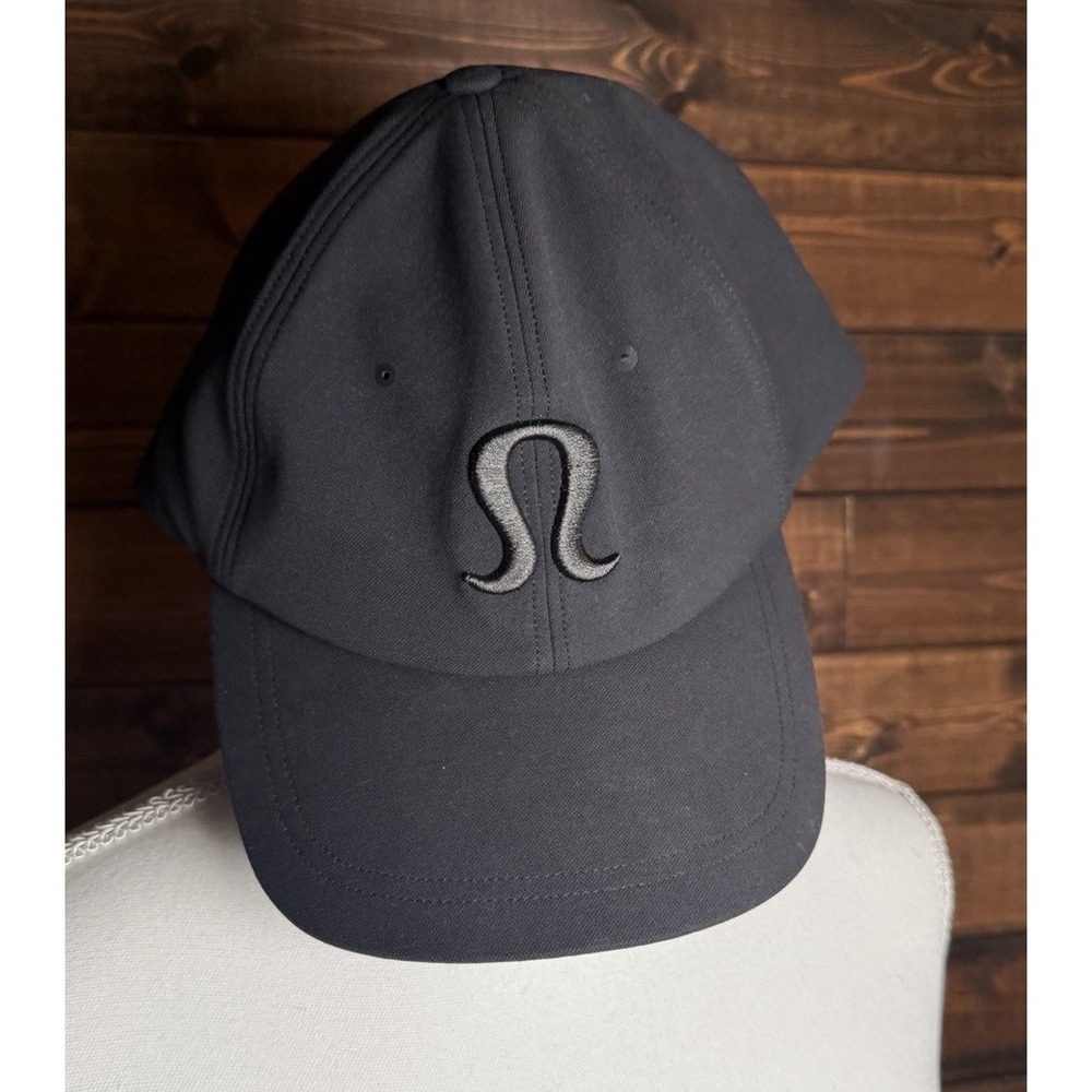 Black Lululemon Unisex Golf Running Logo Casual Adjustable Cap Snap Back Hat